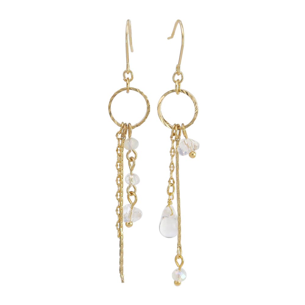 Mixed Chain Fringe Drop Earrings