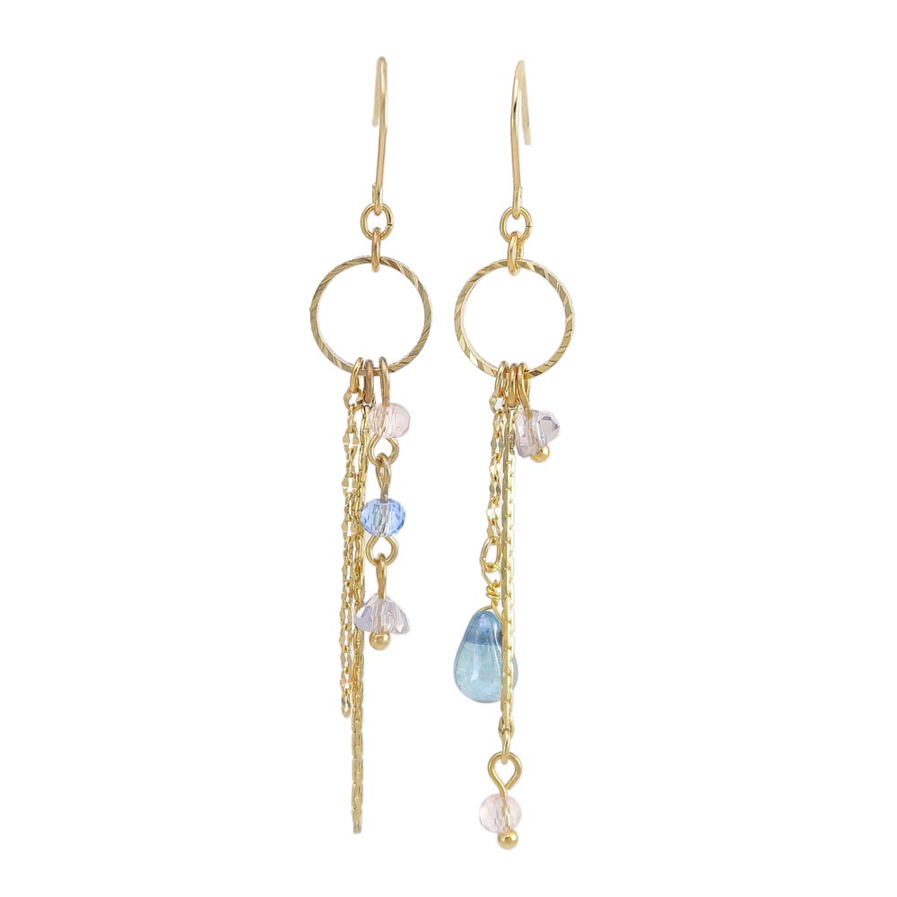 Mixed Chain Fringe Drop Earrings