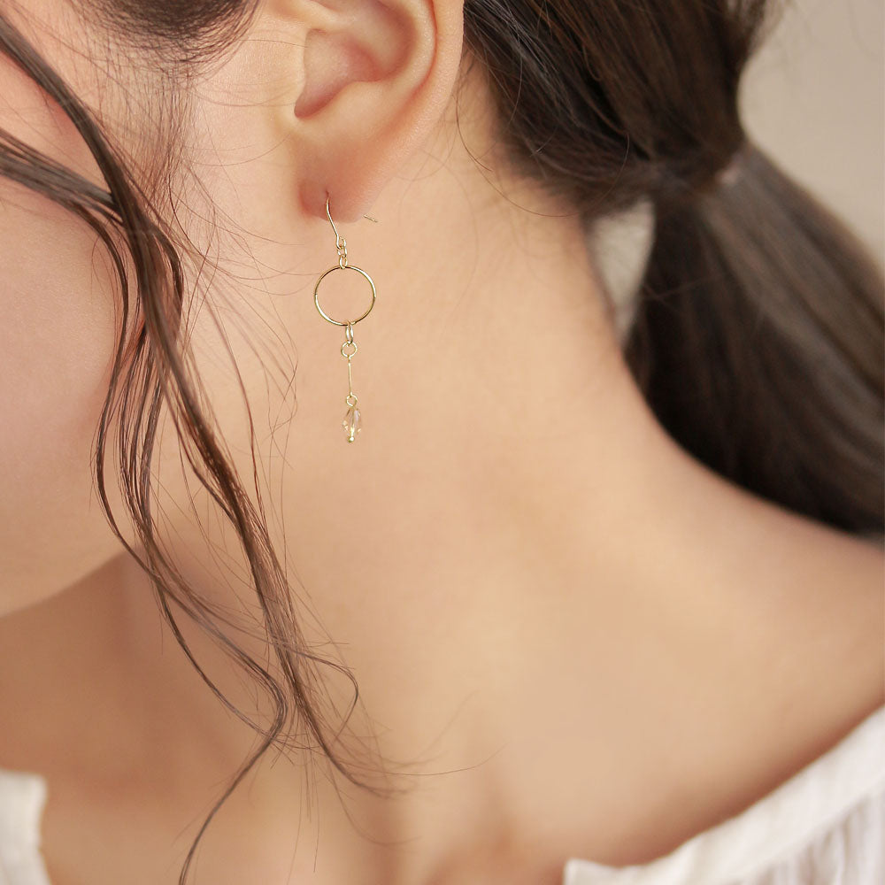 Beaded Link Drop Mismatched Earrings