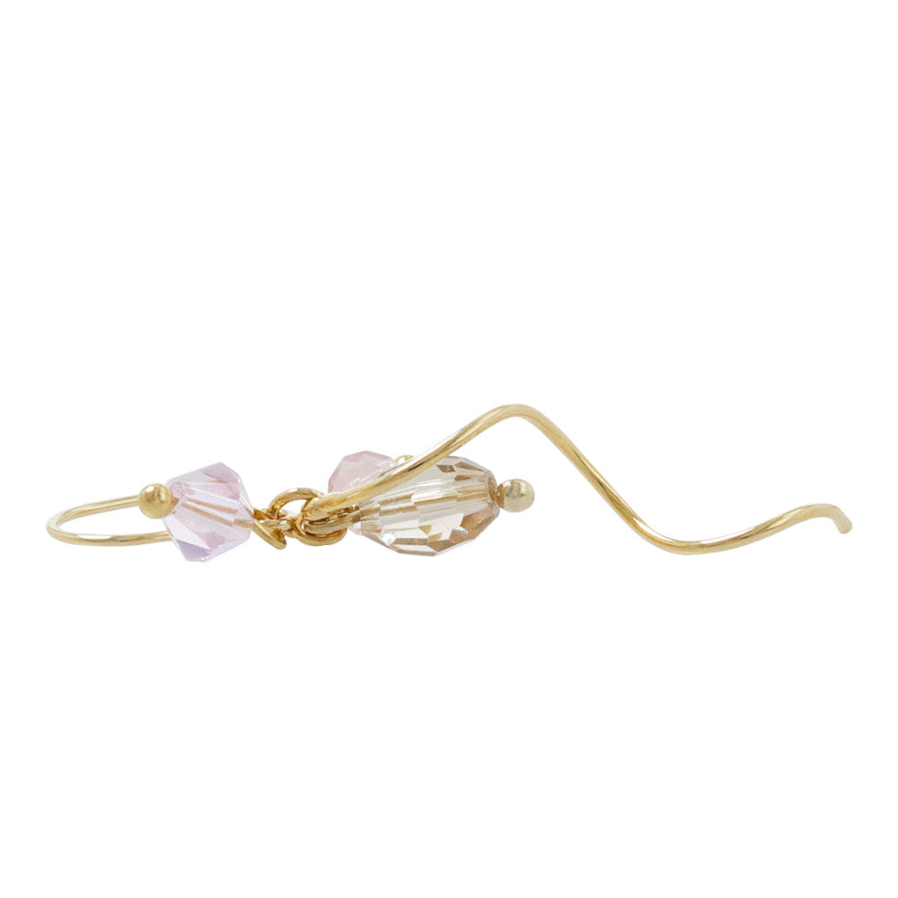 Cluster Gem Spiral Drop Earrings