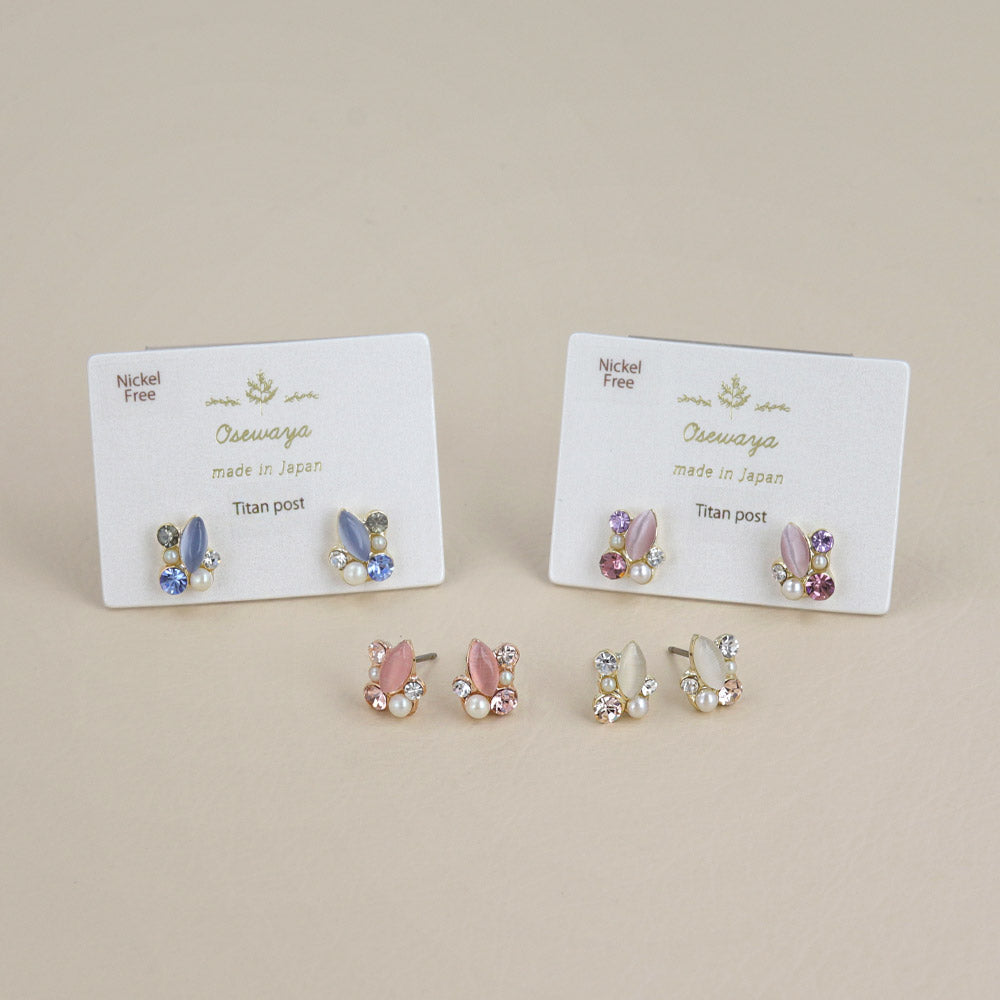 Multi Gemmed Stud Earrings