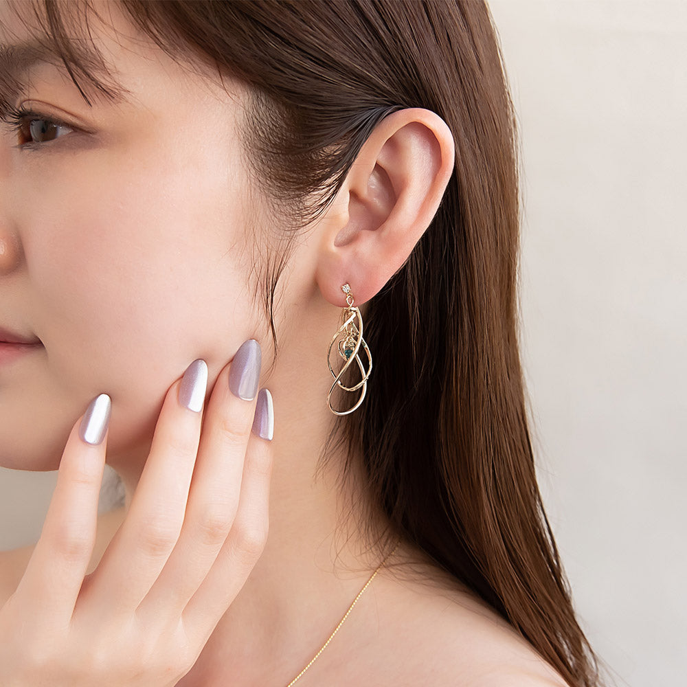 Twist Heart Cage Drop Earrings