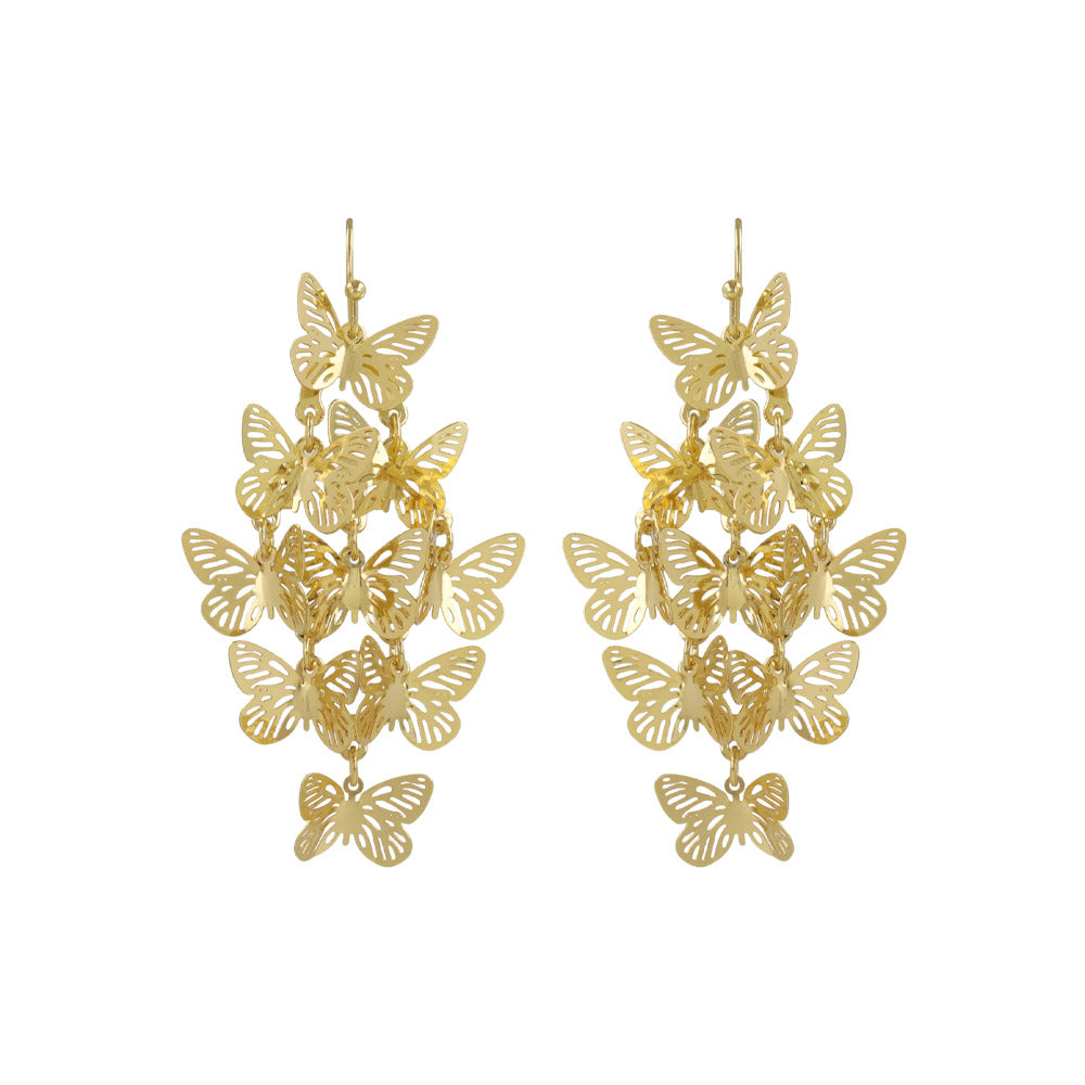 Butterfly Flock Chandelier Earrings