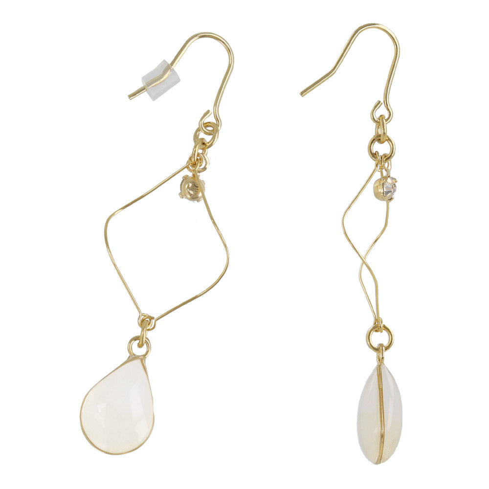 Rhombus Pale Waterdrop Earrings