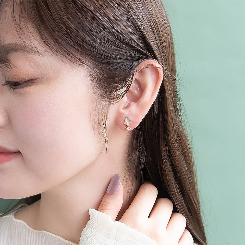 Twin Butterfly Stud Earrings