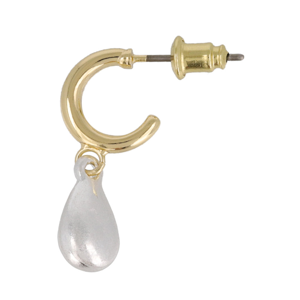 Puffed Teardrop Hoop Earrings