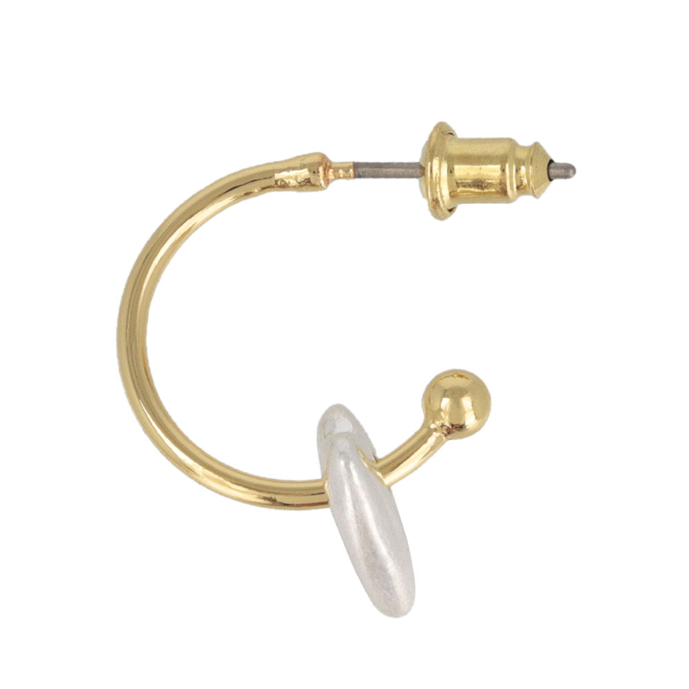 Puffed Heart Hoop Earrings