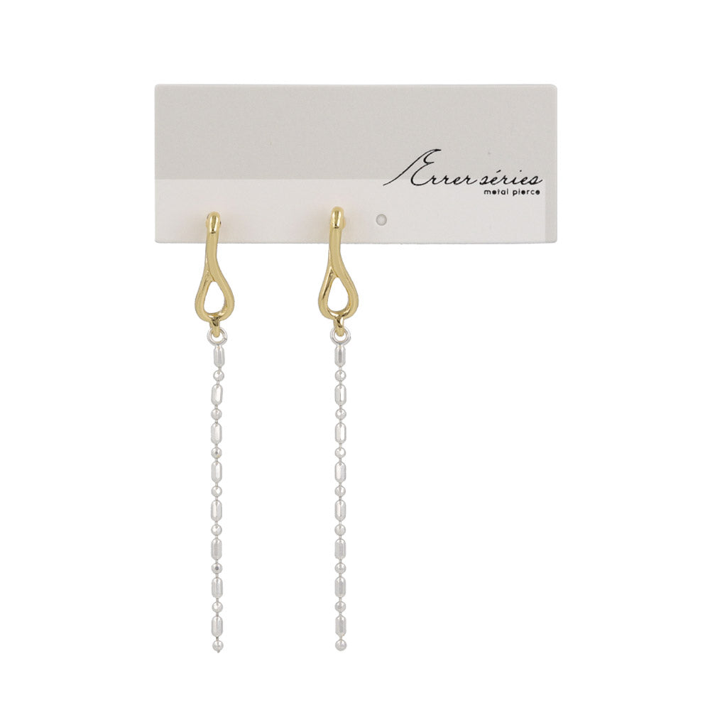 Cylinder Bead Chain Drop Earrings