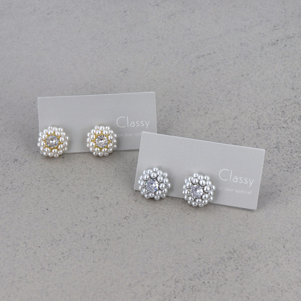 Bubble Pearl Dome Earrings