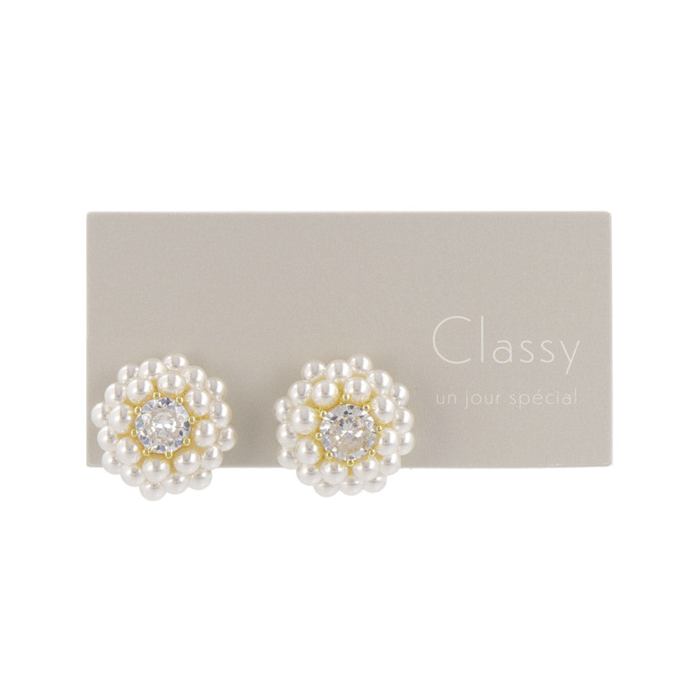 Bubble Pearl Dome Earrings