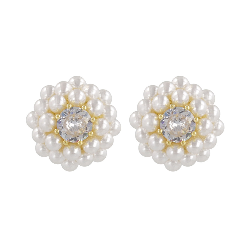 Bubble Pearl Dome Earrings