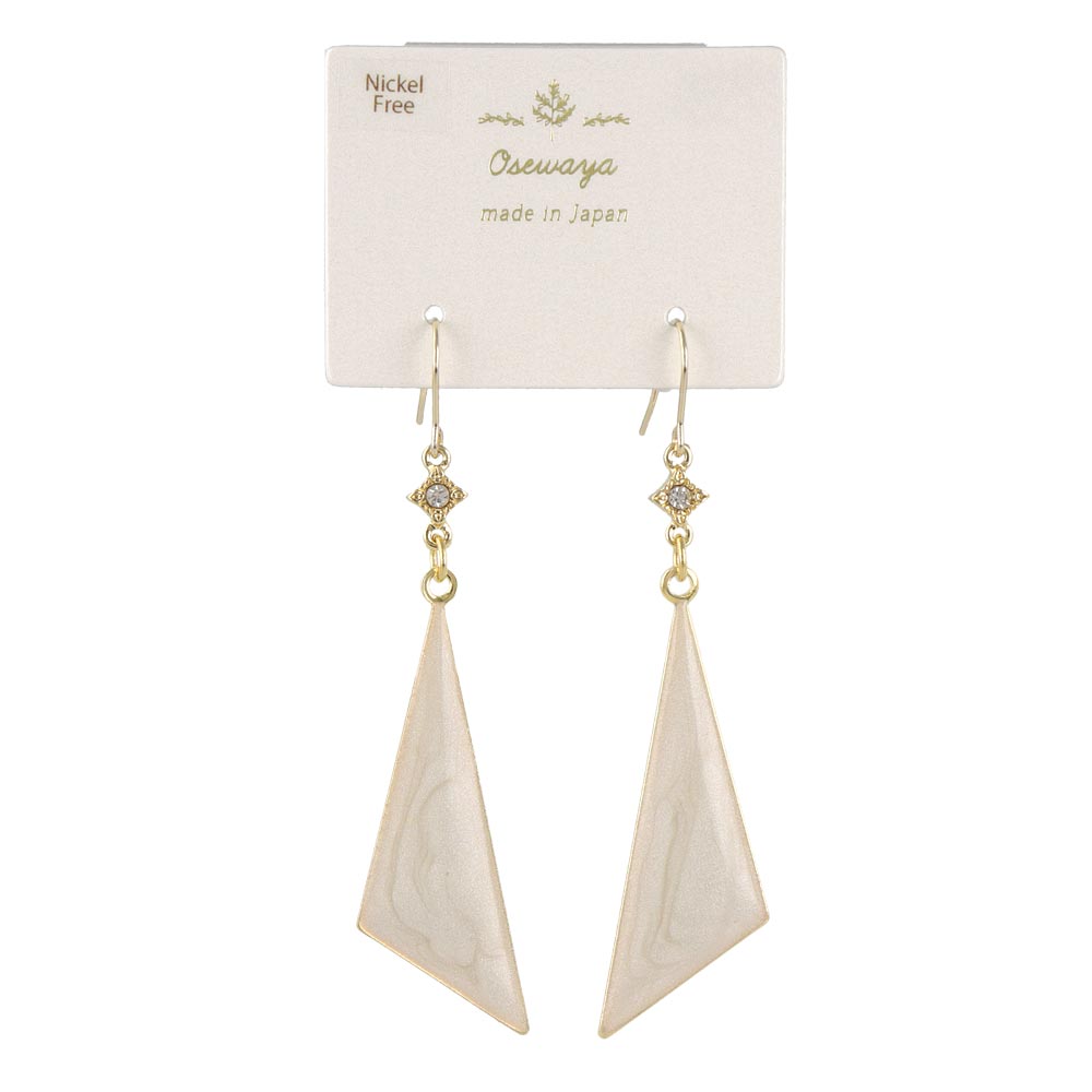 Marble Triangle Drop Earrings