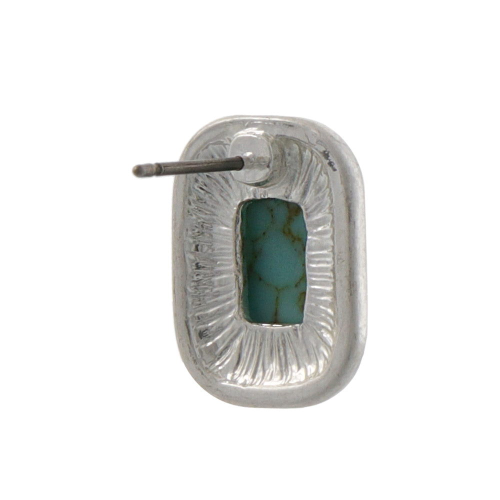 Rectangle Concho Stud Earrings