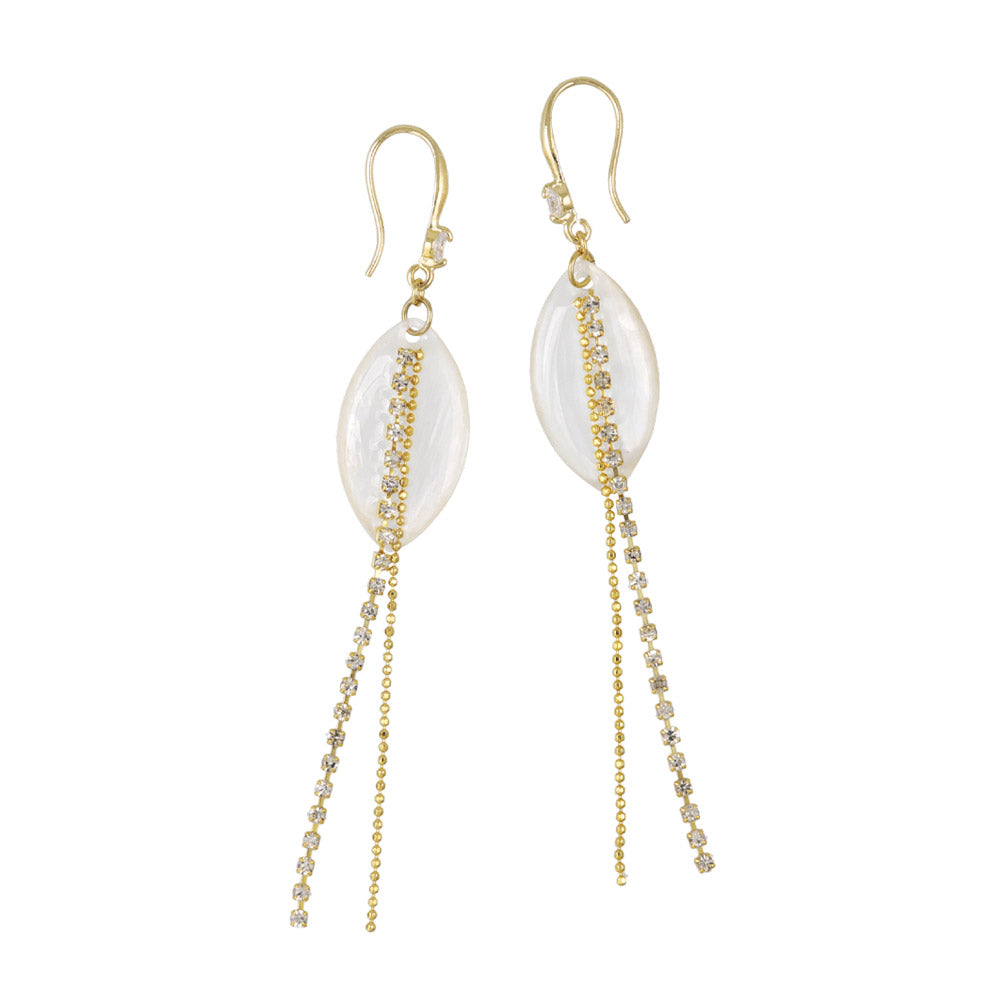 Shell Double Chain Earrings