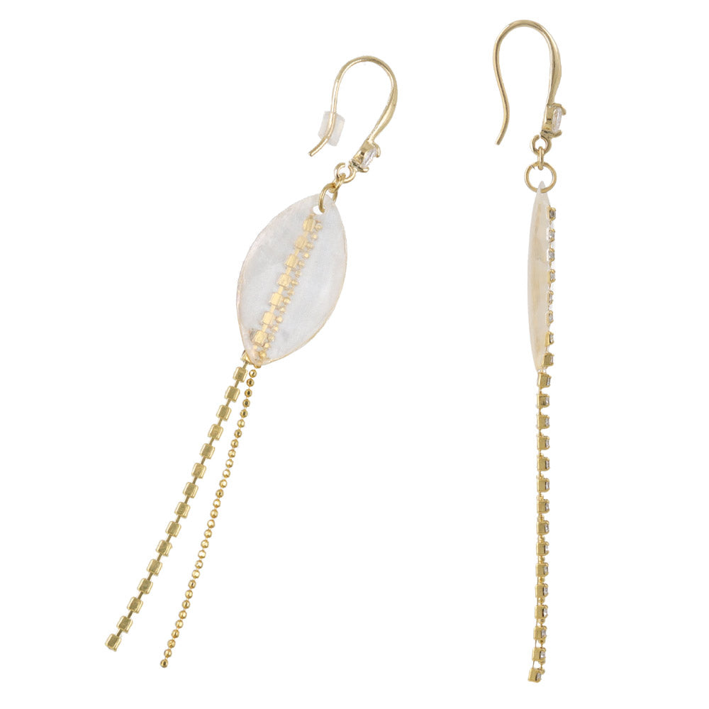 Shell Double Chain Earrings