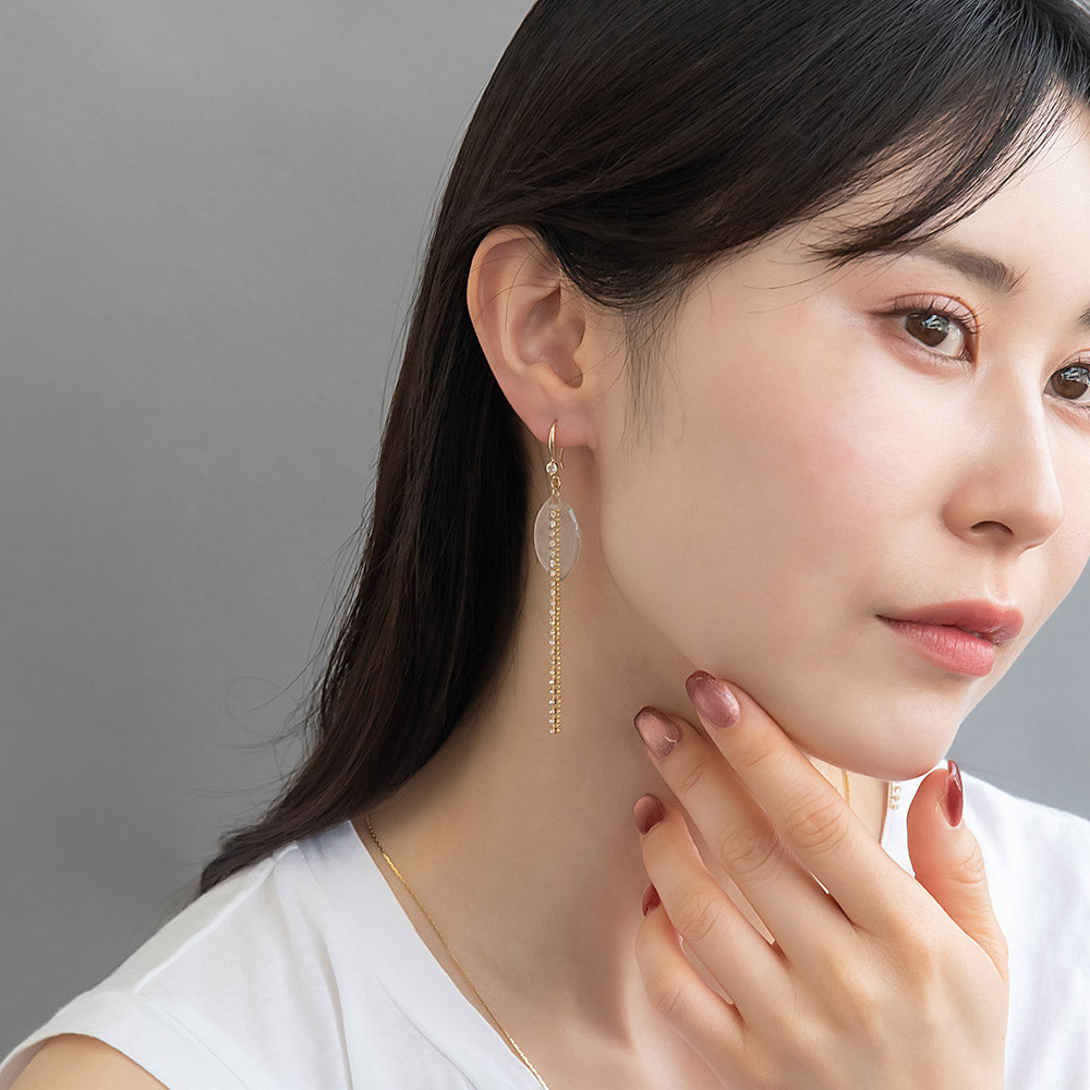 Shell Double Chain Earrings