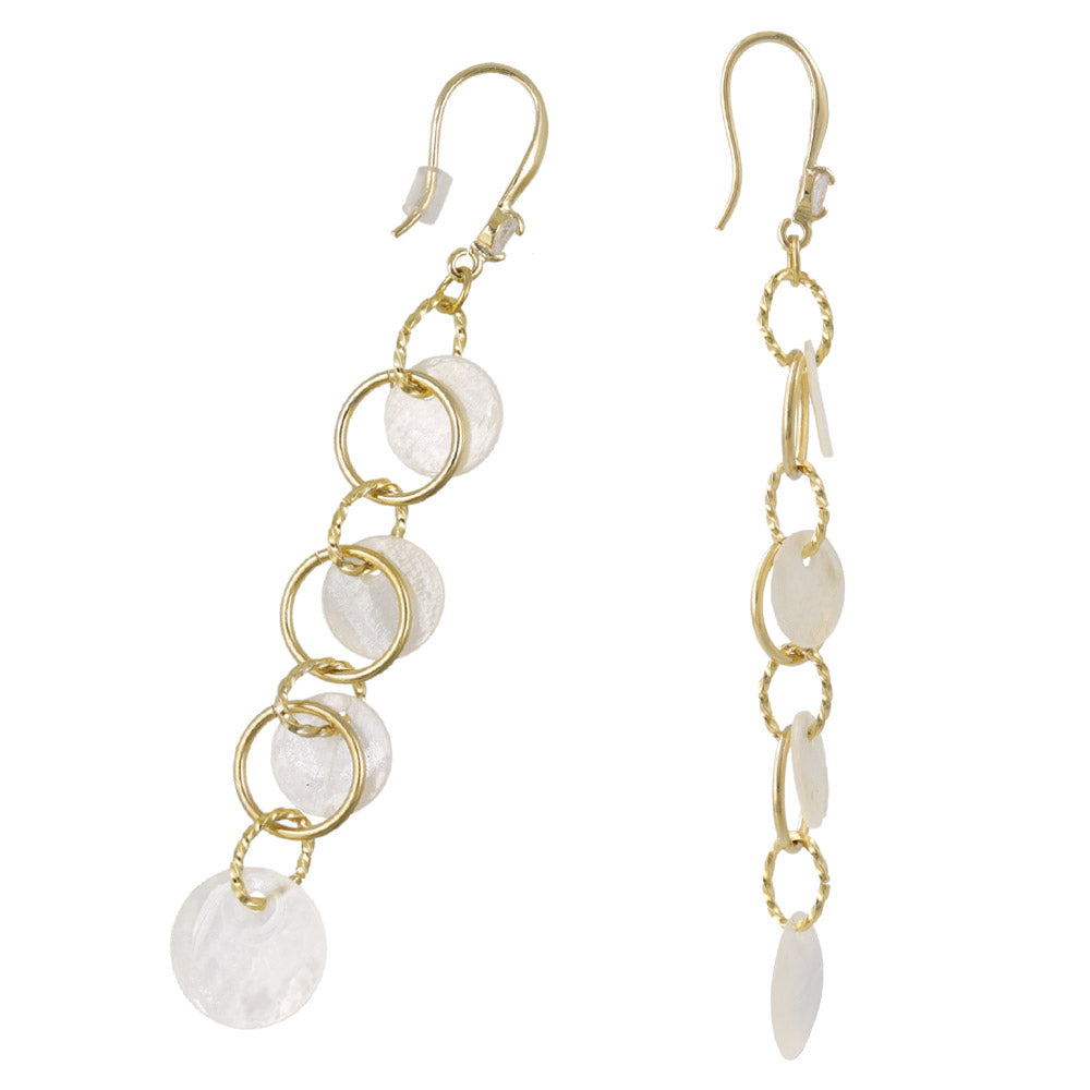 Shell Circle Link Earrings
