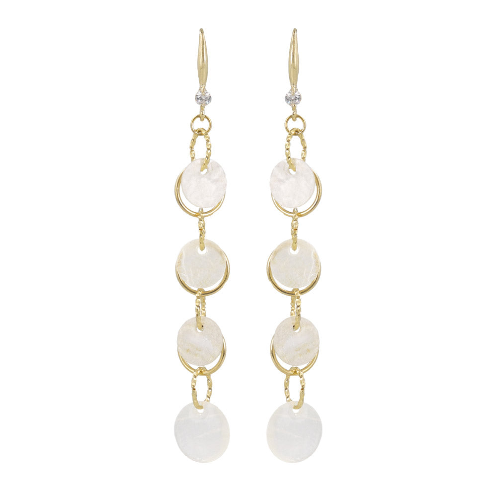 Shell Circle Link Earrings