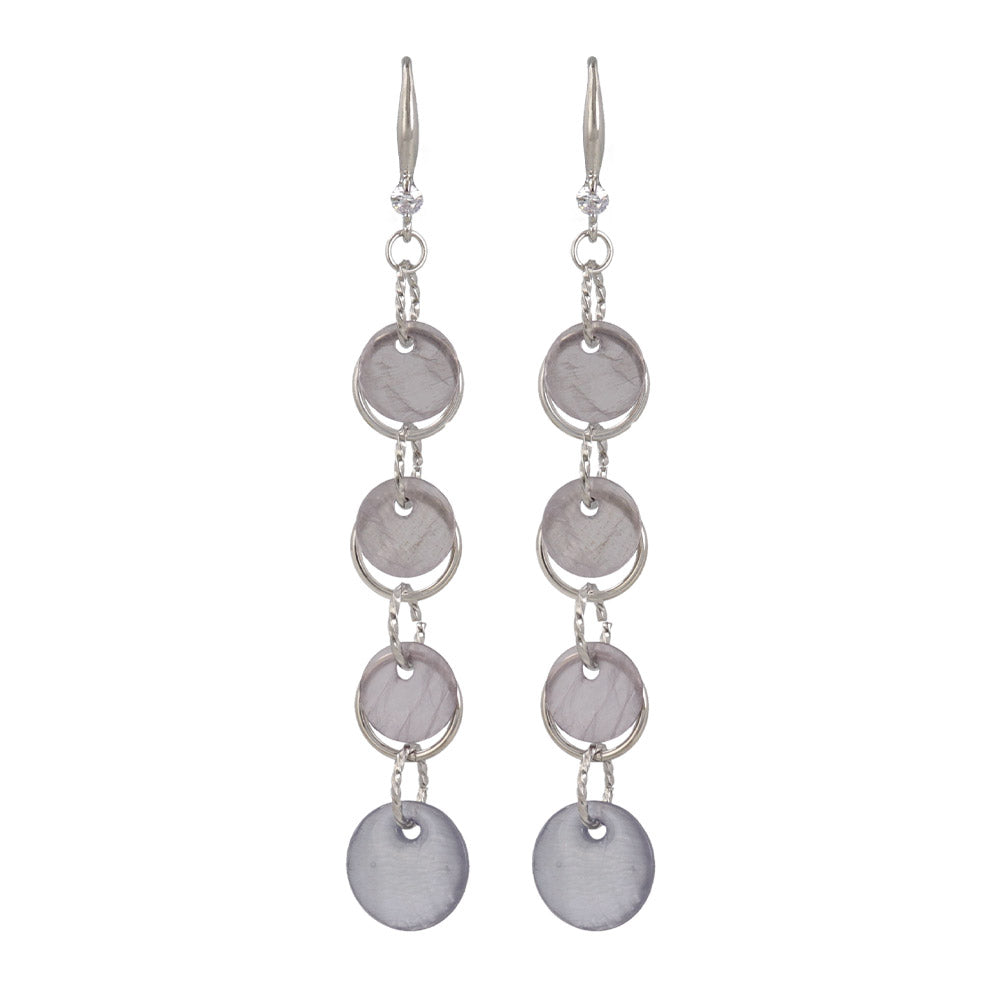 Shell Circle Link Earrings