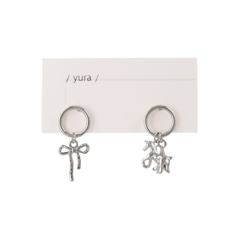 Fancy Mixed Charm Circle Earrings