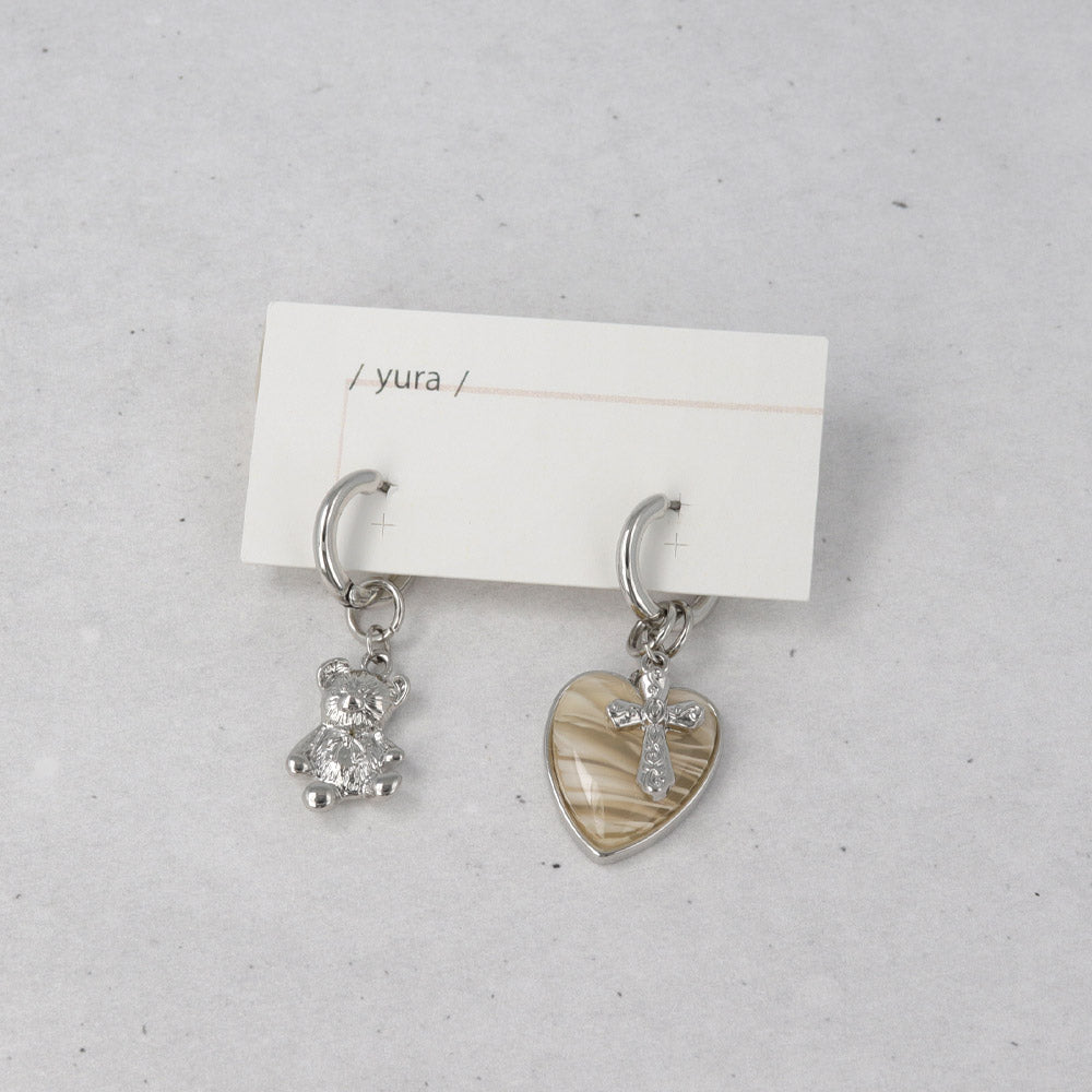 Fancy Mixed Charm Hoop Earrings - osewaya