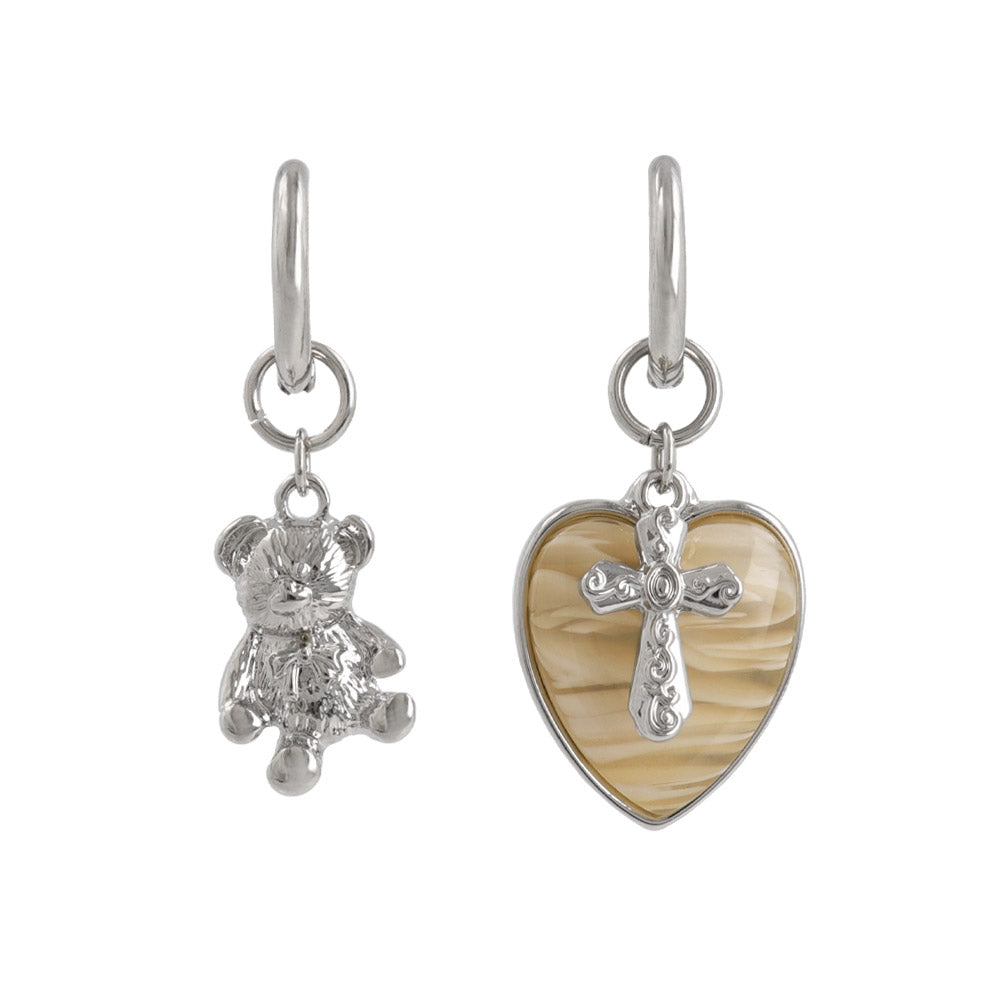 Fancy Mixed Charm Hoop Earrings