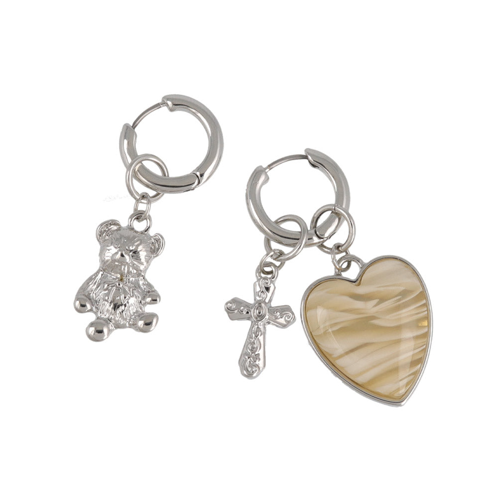 Fancy Mixed Charm Hoop Earrings