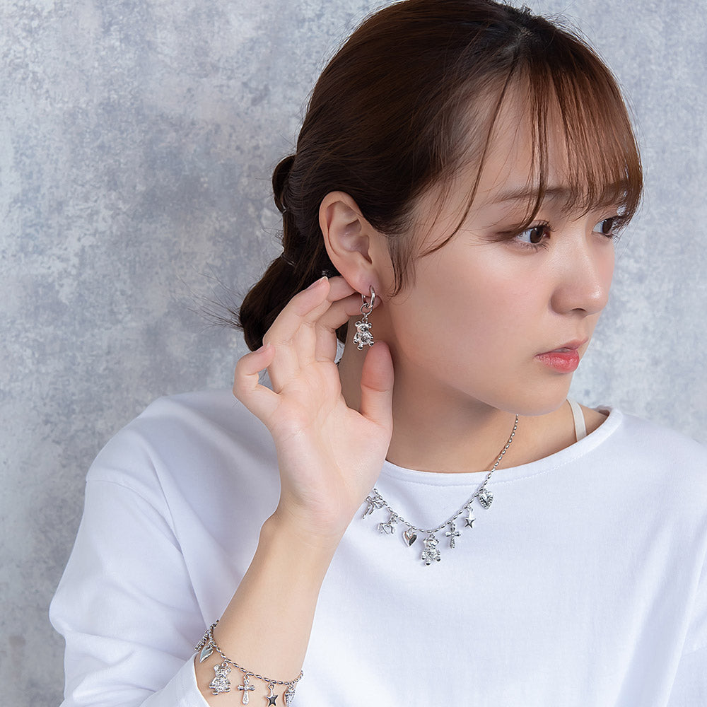 Fancy Mixed Charm Hoop Earrings