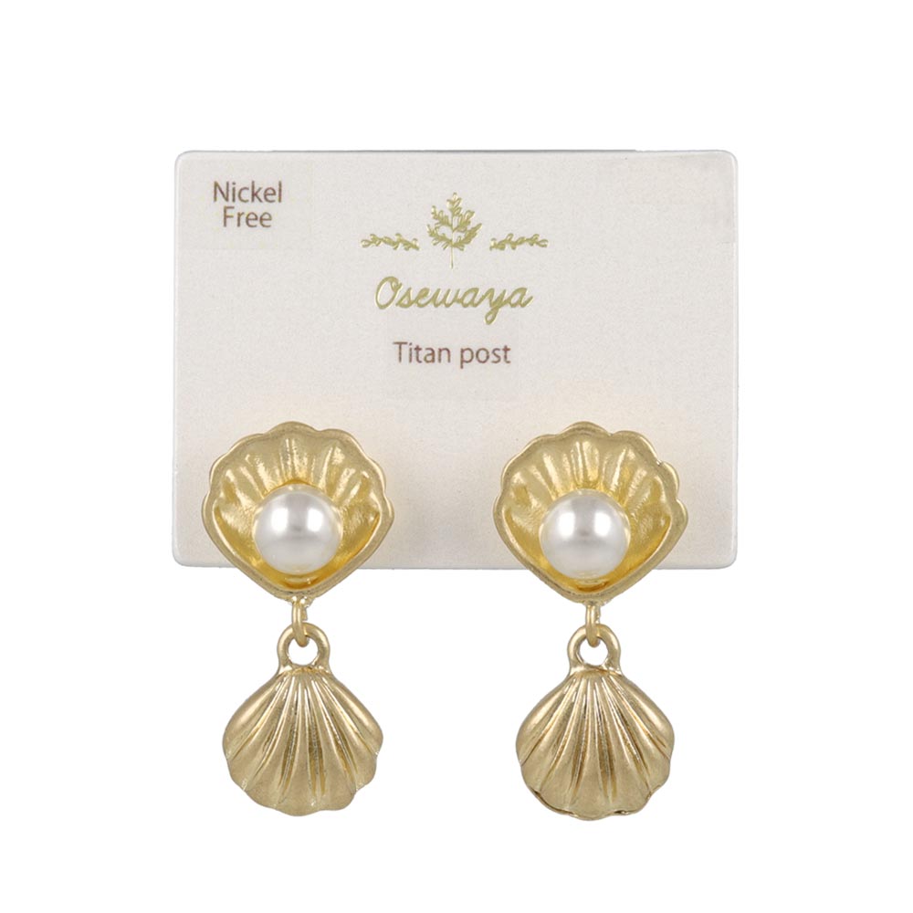 Scallop Shell Dangle Earrings