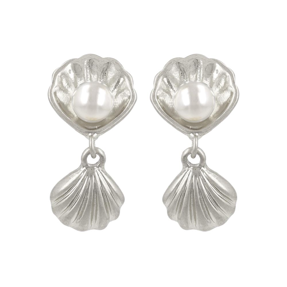 Scallop Shell Dangle Earrings