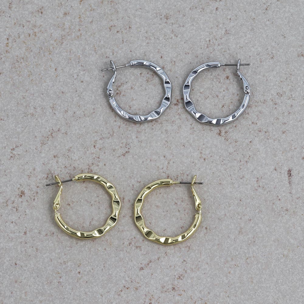 Textured Hoop Earrings