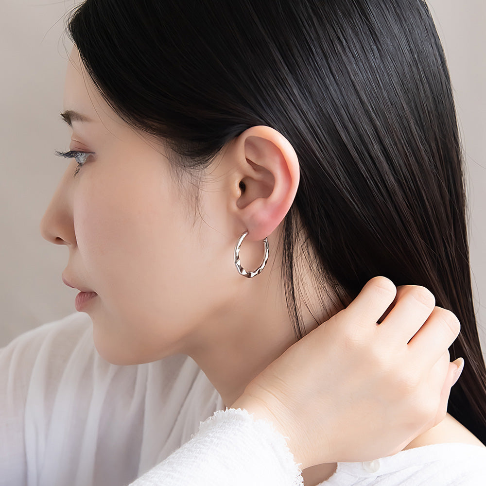 Textured Hoop Earrings