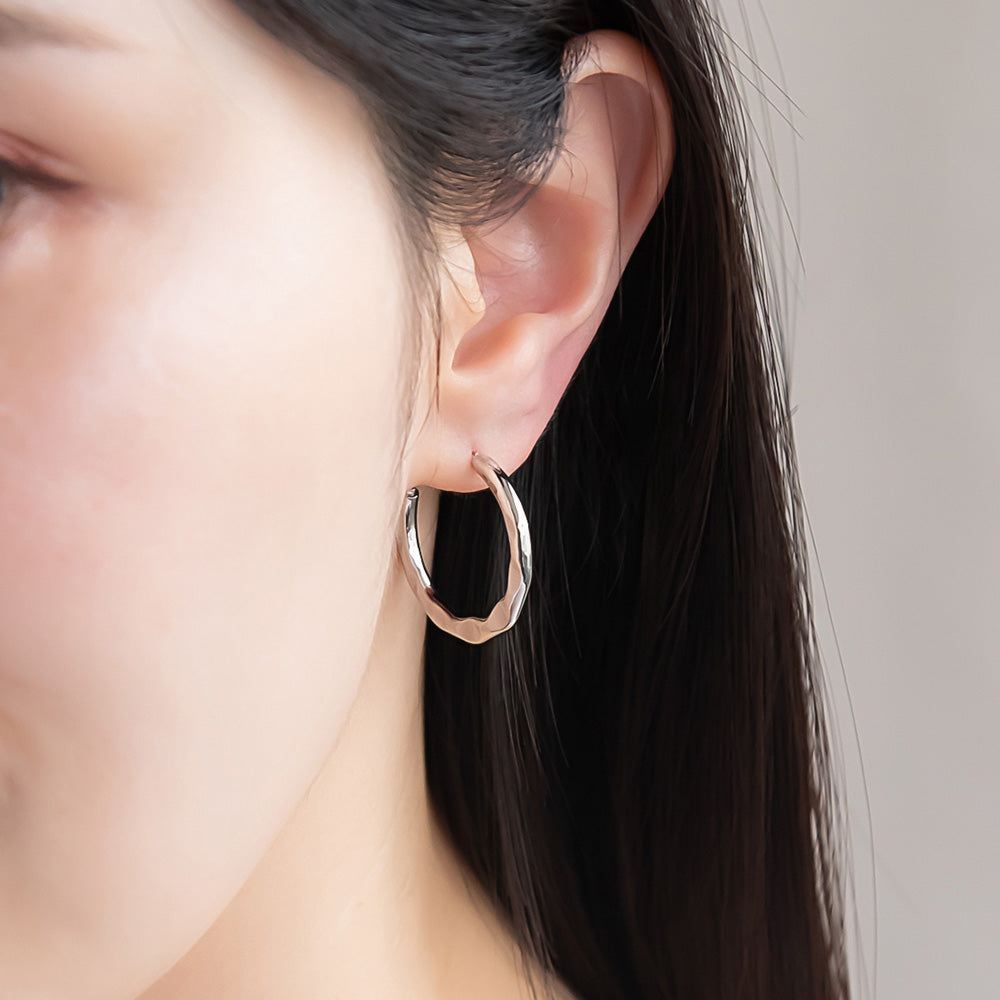 Textured Hoop Earrings