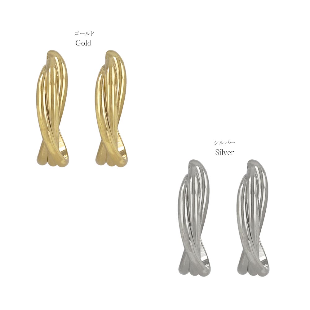 Crossover Multi Row Hoop Earrings