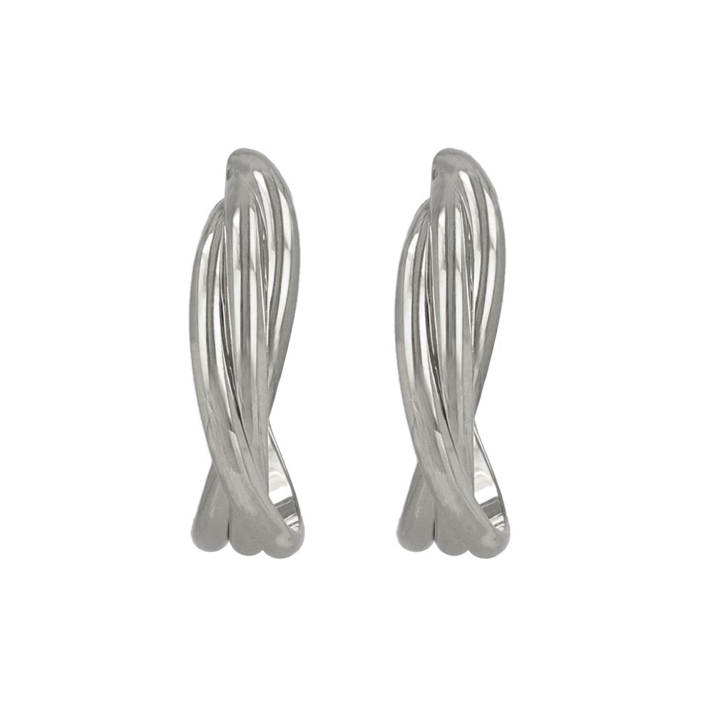 Crossover Multi Row Hoop Earrings