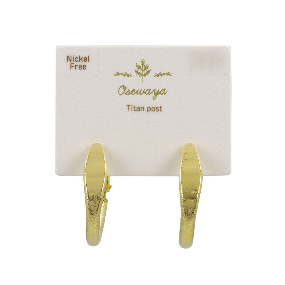 Faceted Textured Hoop Earrings