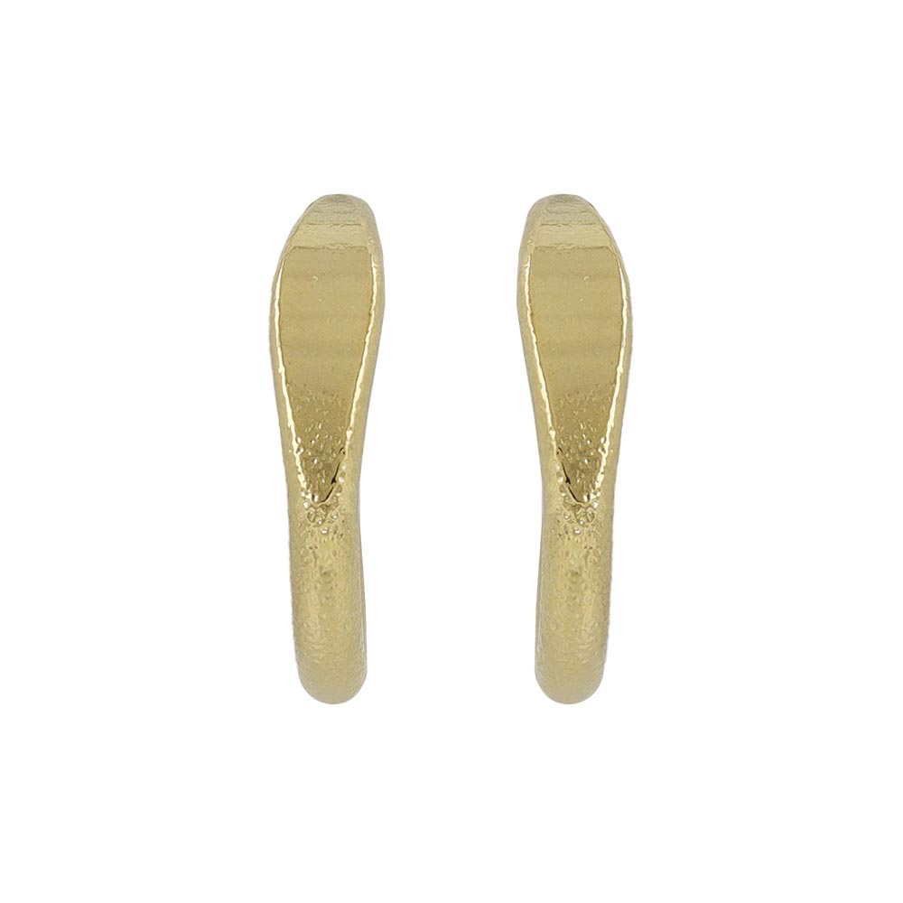 Faceted Textured Hoop Earrings