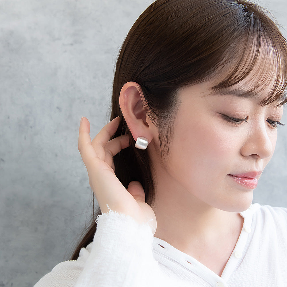 Rectangle Half Hoop Earrings