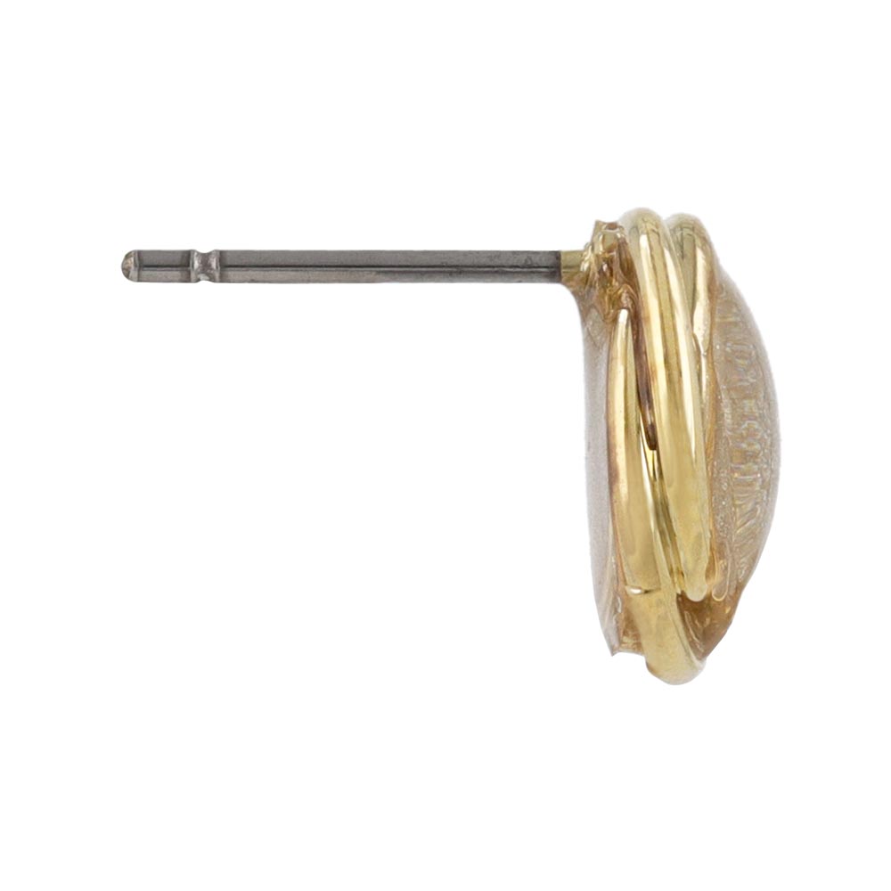 Glittering Swirl Circle Earrings