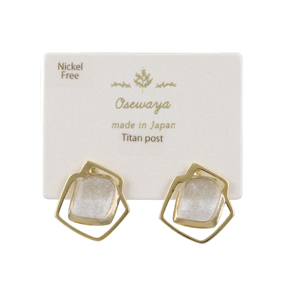 Glittering Geometric Stud Earrings