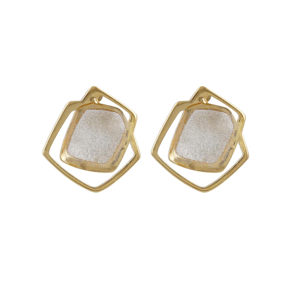Glittering Geometric Stud Earrings