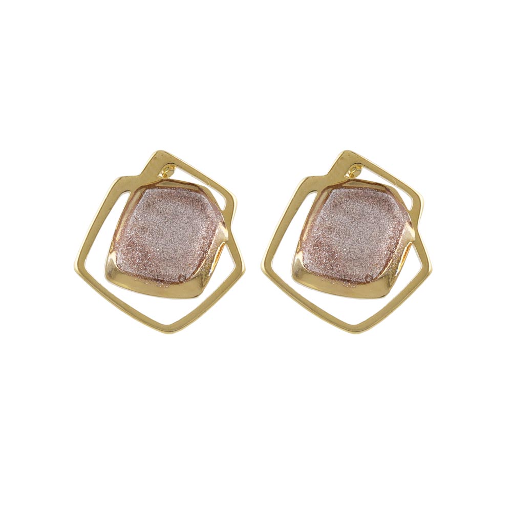 Glittering Geometric Stud Earrings