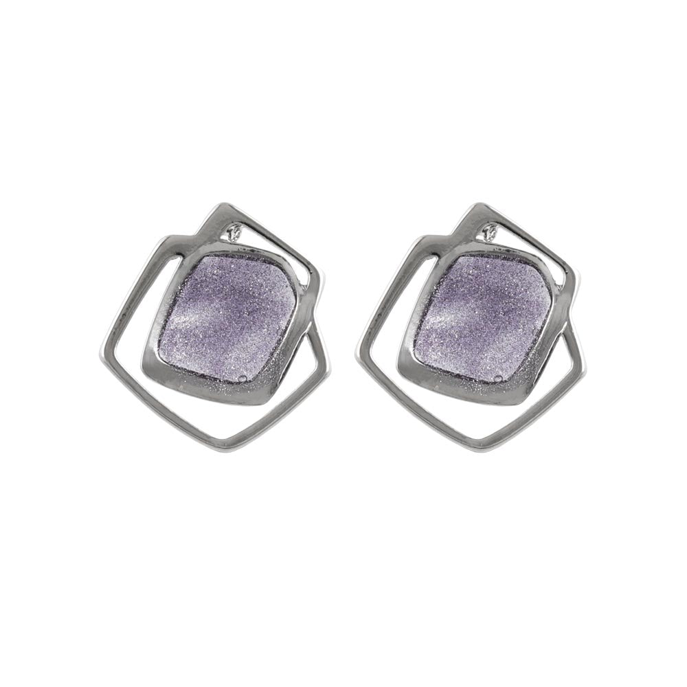 Glittering Geometric Stud Earrings