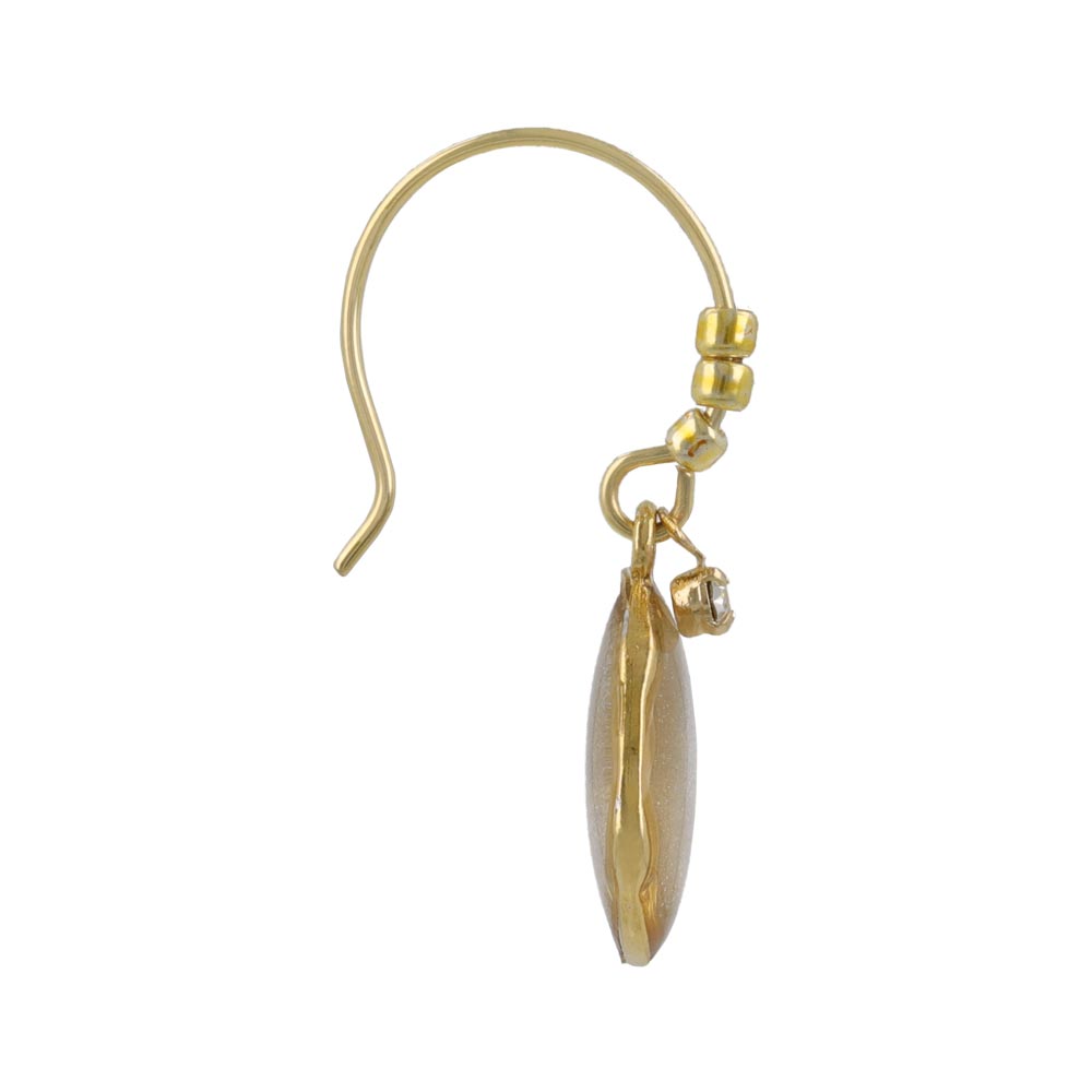Glittering Organic Circle Drop Earrings