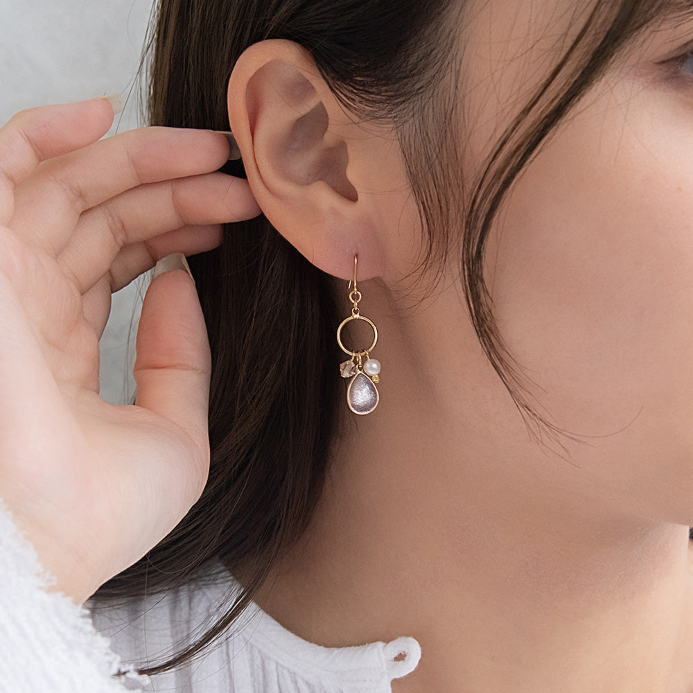 Glittering Teardrop Cluster Earrings