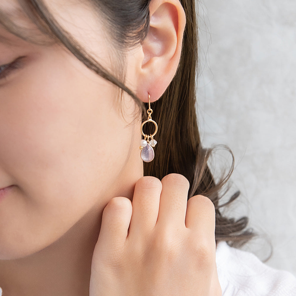 Glittering Teardrop Cluster Earrings