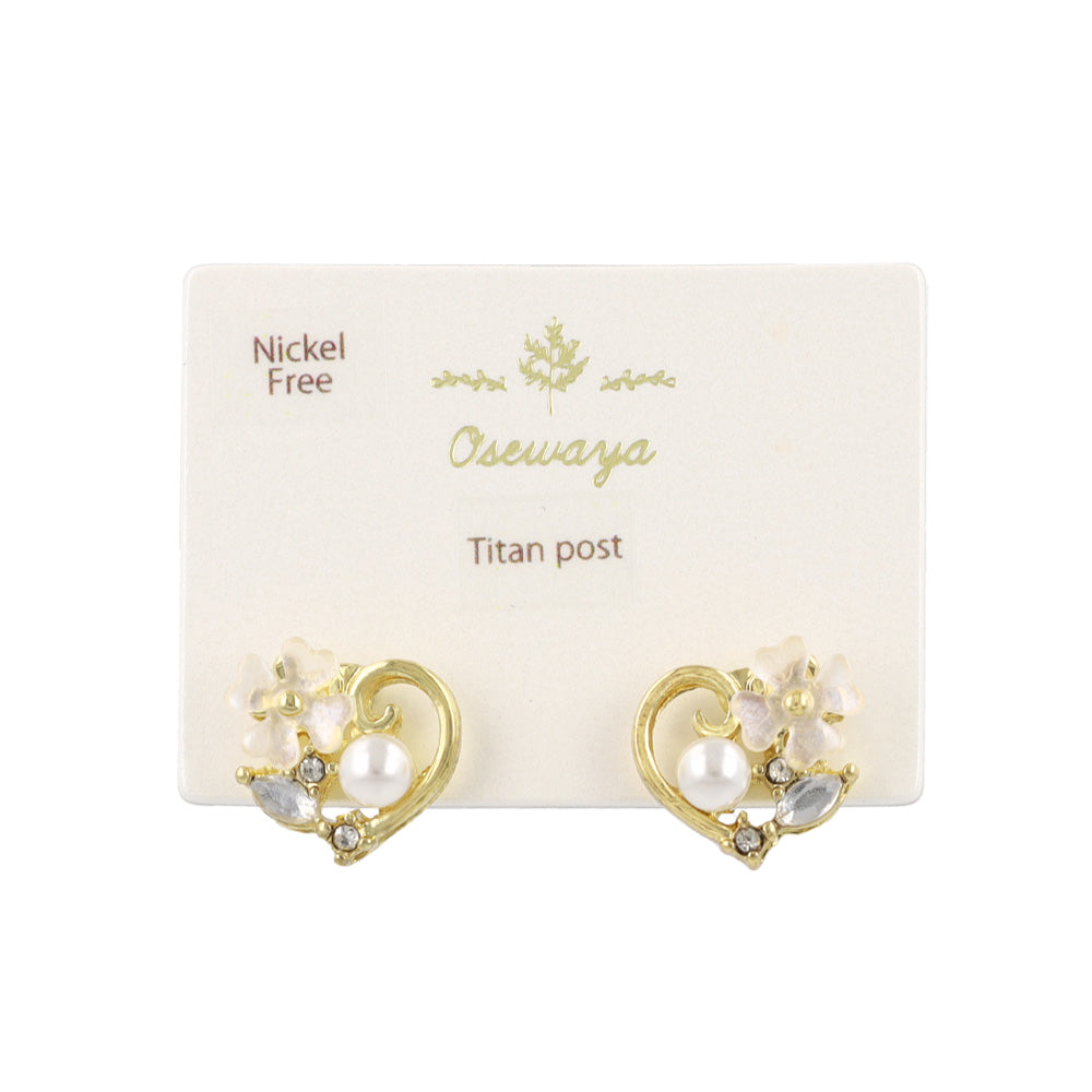 Heart Cluster Stud Earrings