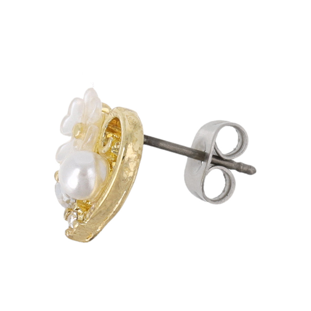 Heart Cluster Stud Earrings