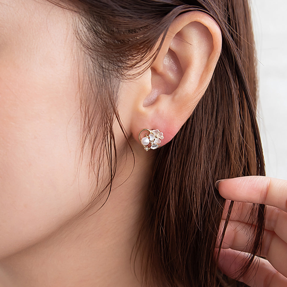 Heart Cluster Stud Earrings