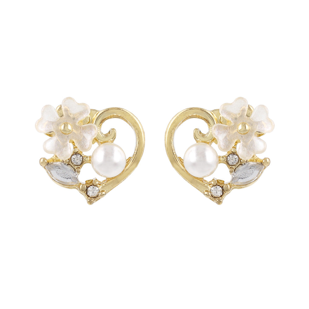 Heart Cluster Stud Earrings